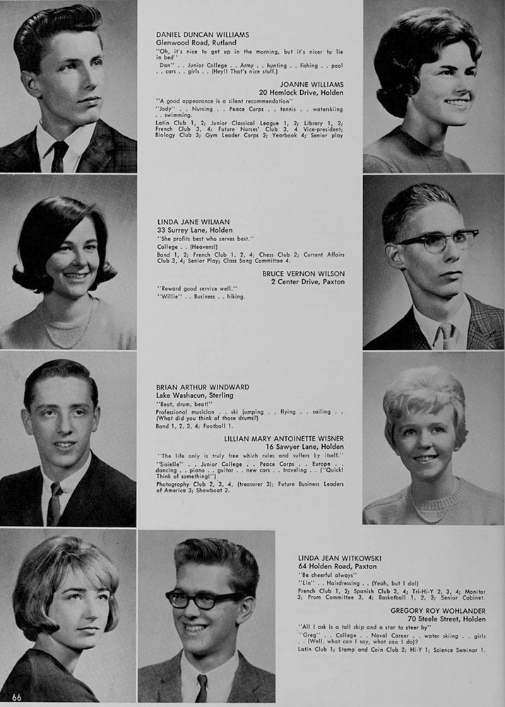 WRHS1965 yearbook page 66
